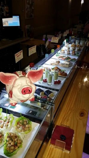 pintxos bar at UVe - Vegan Tapas in Alicante