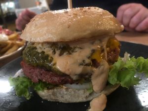 vegan Beyond Meat burger at Tofino in Essen