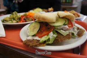 amazing vegan diner kebab at Naturkost St. Josef in Vienna