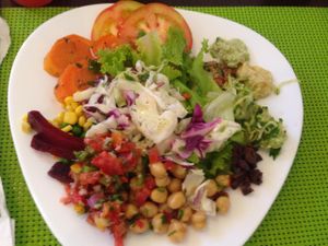 Some of the options of the salad buffet. at Natural Jardim in Santo Andre