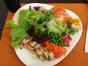Some of the options of the salad buffet. at Natural Jardim in Santo Andre