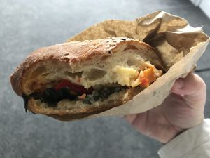 Vegan melt  at Beat Street Cafe in Christchurch