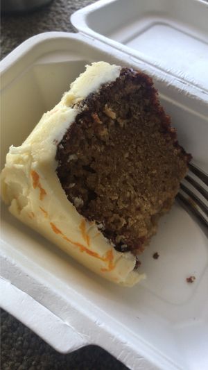 Vegan orange cake at Beat Street Cafe in Christchurch