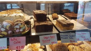 Vegan Brownie at Beat Street Cafe in Christchurch