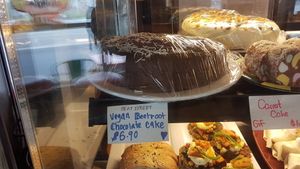 Vegan Beetroot Chocolate Cake at Beat Street Cafe in Christchurch