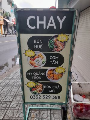 Sign outside at Chay An Yên in Ho Chi Minh City