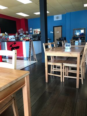 Interior, early Sunday morning  at Killer Vegan in Union