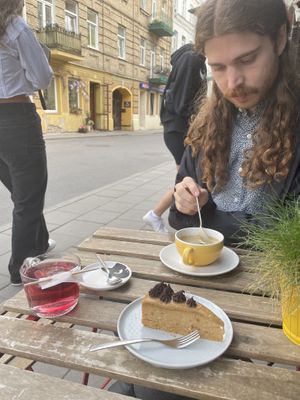 Coffee tea and cake  at KIRAS - Totoriu 7 in Vilnius