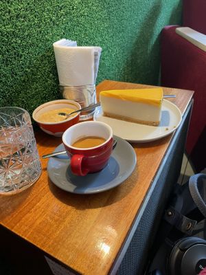 Lovely cafe with vegan cakes and sandwiches! Great coffee too.  at KIRAS - Totoriu 7 in Vilnius