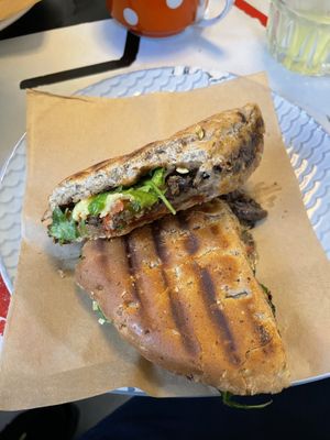 Mushroom and cheese sandwich   at KIRAS - Totoriu 7 in Vilnius