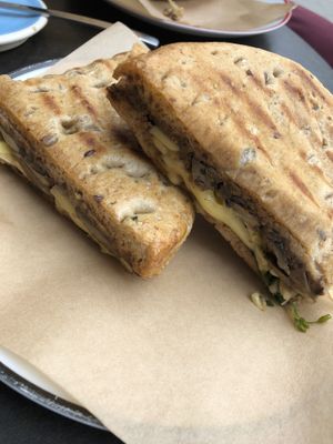 Mushroom and Cheese Sandwich  at KIRAS - Totoriu 7 in Vilnius