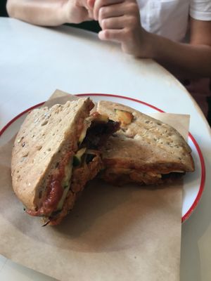 Pulled jackfruit sandwich  at KIRAS - Totoriu 7 in Vilnius