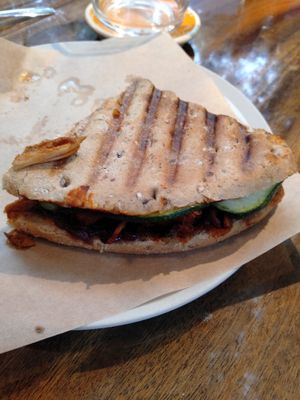 Jackfruit sandwich at KIRAS - Totoriu 7 in Vilnius