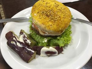 hamburger  at Rio Vegano in Rio De Janeiro