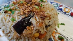 Weekend dish, Maklouba, Palestinian dish 😋 👌 at Falafel Masters in Eindhoven