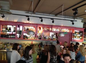cocktail bar area  at Las Iguanas in Newcastle Upon Tyne