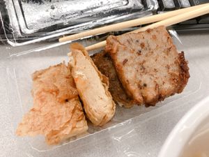 Fried bean curd and radish cake  at Ateen in Kowloon