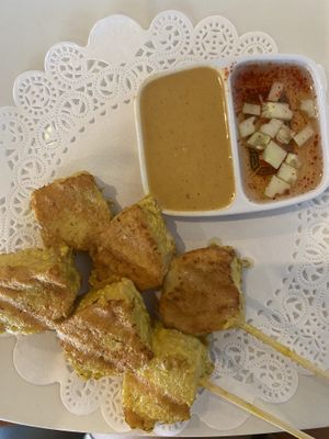 vegan fish sata  at Thai Meal in Plantation