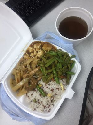 Lunch set with soup at Affinity Vegetarian in Kowloon
