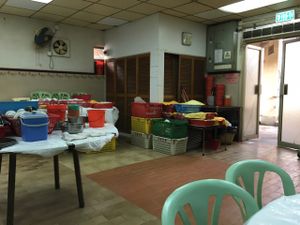 End of Dining Hall at Ching Chung Koon 青松觀 in New Territories