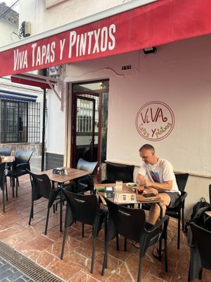 Cozy terrace  at Viva Tapas y Pintxos in Estepona