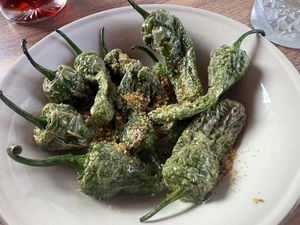 Padron peppers  at Viva Tapas y Pintxos in Estepona