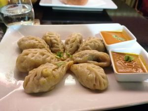 Vegetable dumplings at The Kathmandu Nepali Restaurant in Olomouc