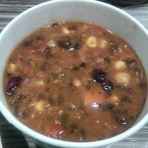 Vegan chili at freshii in Halifax