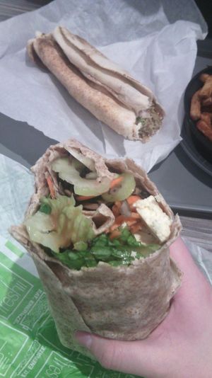 Custom vegan wrap  at freshii in Halifax