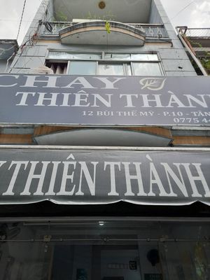 Main sign outside at Quán Chay Thiên Thành in Ho Chi Minh City