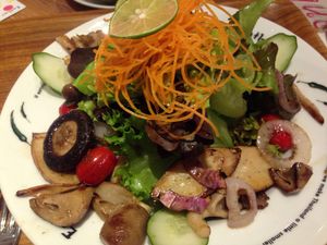 grilled mushrooms salads  at Khun Churn - Eathai in Bangkok