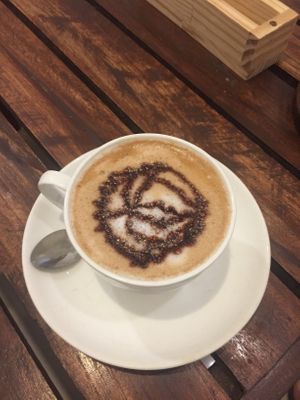 Vegan Mocha 😊 at Cafe Satori in Udaipur