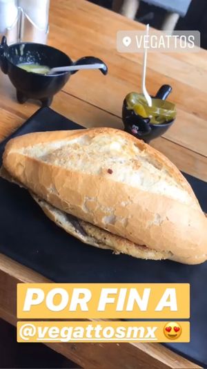 Torta de milanesa at Vegattos in Mexico City