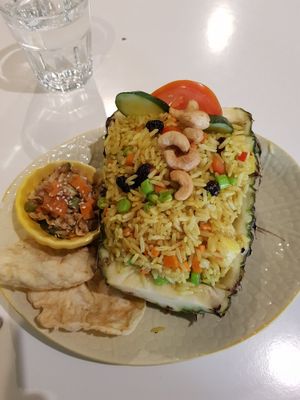 Signature pineapple fried rice at Loving Cafe in Kuala Lumpur