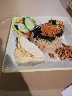 Seaweed fried rice at Loving Cafe in Kuala Lumpur