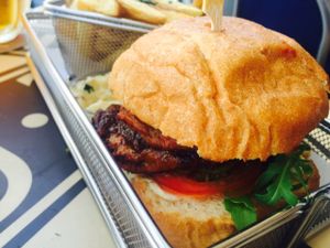 vegan burger at Refresh Restaurant - Re Fresh in Bratislava