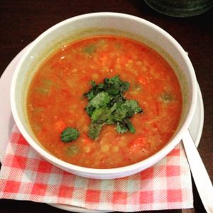 red lentil soup at Refresh Restaurant - Re Fresh in Bratislava