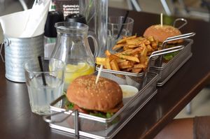 vegan burgers at Refresh Restaurant - Re Fresh in Bratislava