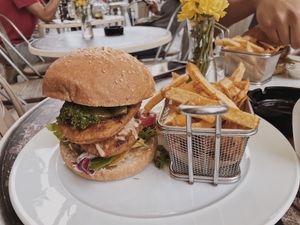 Delicious burger at Refresh Restaurant - Re Fresh in Bratislava