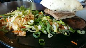 'Mushroom burger' at Refresh Restaurant - Re Fresh in Bratislava