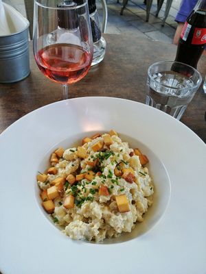 Vegan Halushky - traditional slovak dish at Refresh Restaurant - Re Fresh in Bratislava