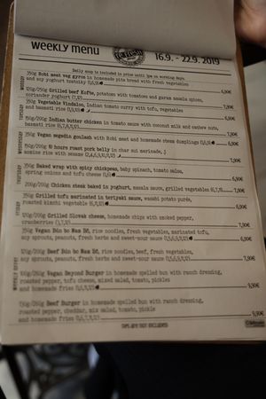 Menu at Refresh Restaurant - Re Fresh in Bratislava