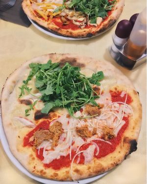 Half vegan tuna half vegan salmon. Ps: the fumé cheese is very good at Il Papiro in Milan