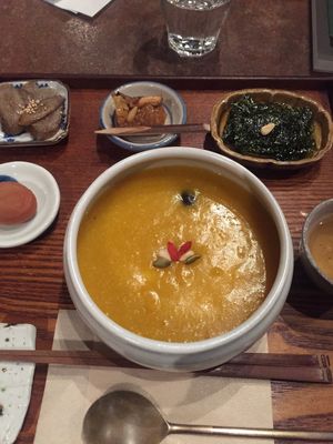 All vegan Korean-style pottage at Somushikocha in Kyoto