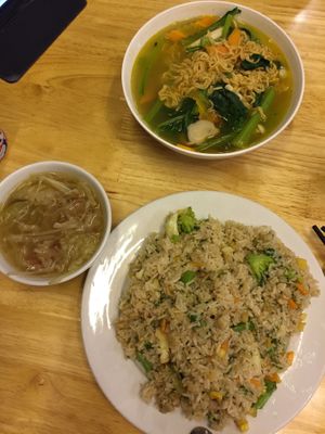 Fried rice and noodles at Bo De Chay - Market and Restaurant in Hanoi