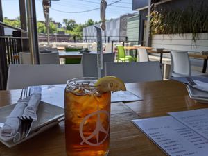 Iced tea on the patio at Pure Kitchen - Richmond Rd in Ottawa