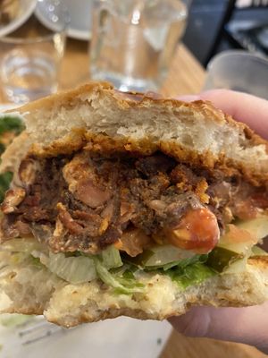 Awesome burger - walnut mushroom patty but doesn’t taste like mushrooms! (From a mushroom hater)  at Pure Kitchen - Richmond Rd in Ottawa