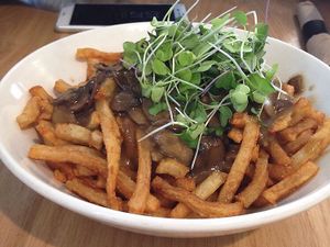 The vegan poutine with cashew cheese at Pure Kitchen - Richmond Rd in Ottawa