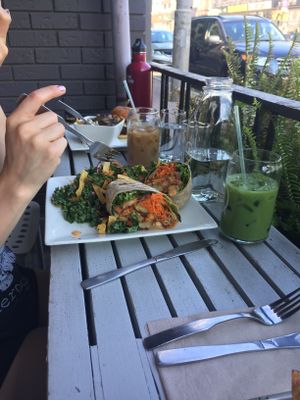 Buffalo cauliflower wrap at Pure Kitchen - Richmond Rd in Ottawa