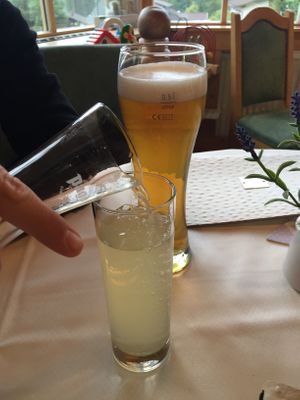 Coconut water and beer at Naturhotel LechLife in Wangle